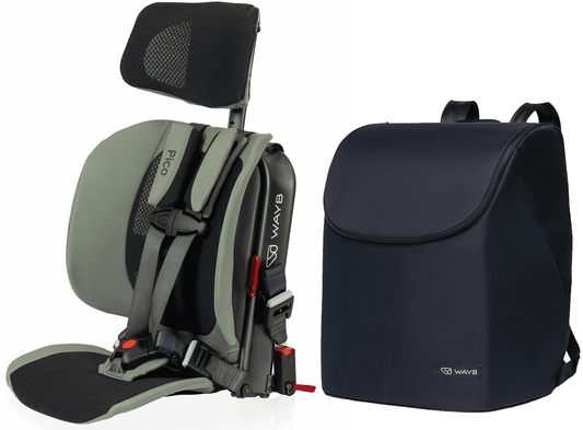 WAYB Pico Forward Facing Travel Car Seat + Deluxe Travel Bag Bundle - Woodland (Albee Exclusive color, 2020 Model) - CSTPI-WL-002-DLXBAG
