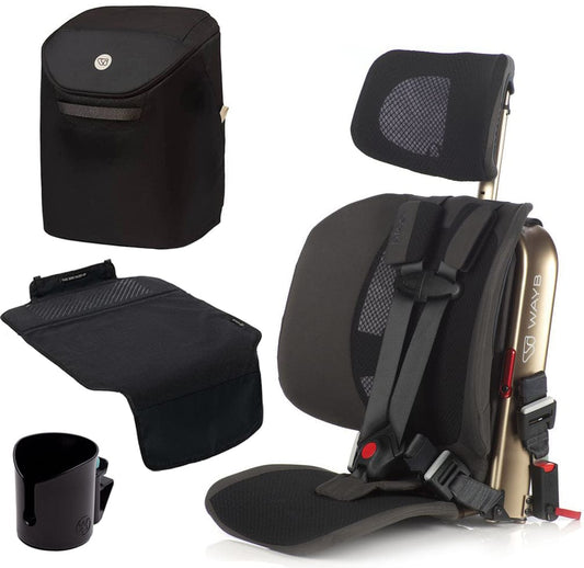 WAYB Pico Forward Facing Travel Car Seat + Essentials Bundle - Earth / Onyx - CSTPI-ER-002-ESSENTIALS