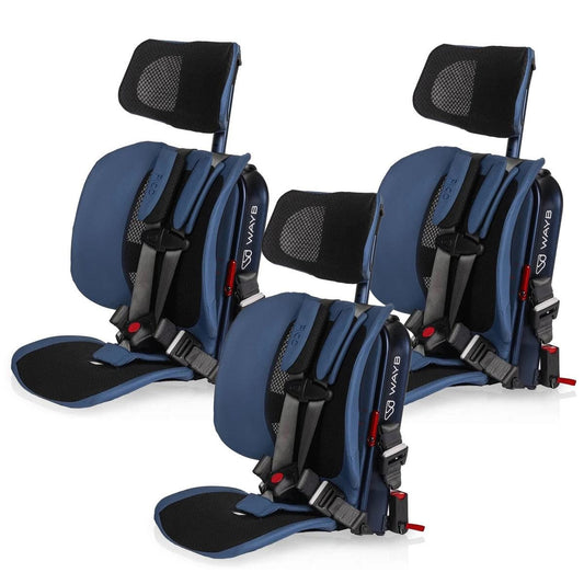 WAYB Pico Forward Facing Travel Car Seat - Midnight (3 Pack) - CSTPI-MS-002-3-PK