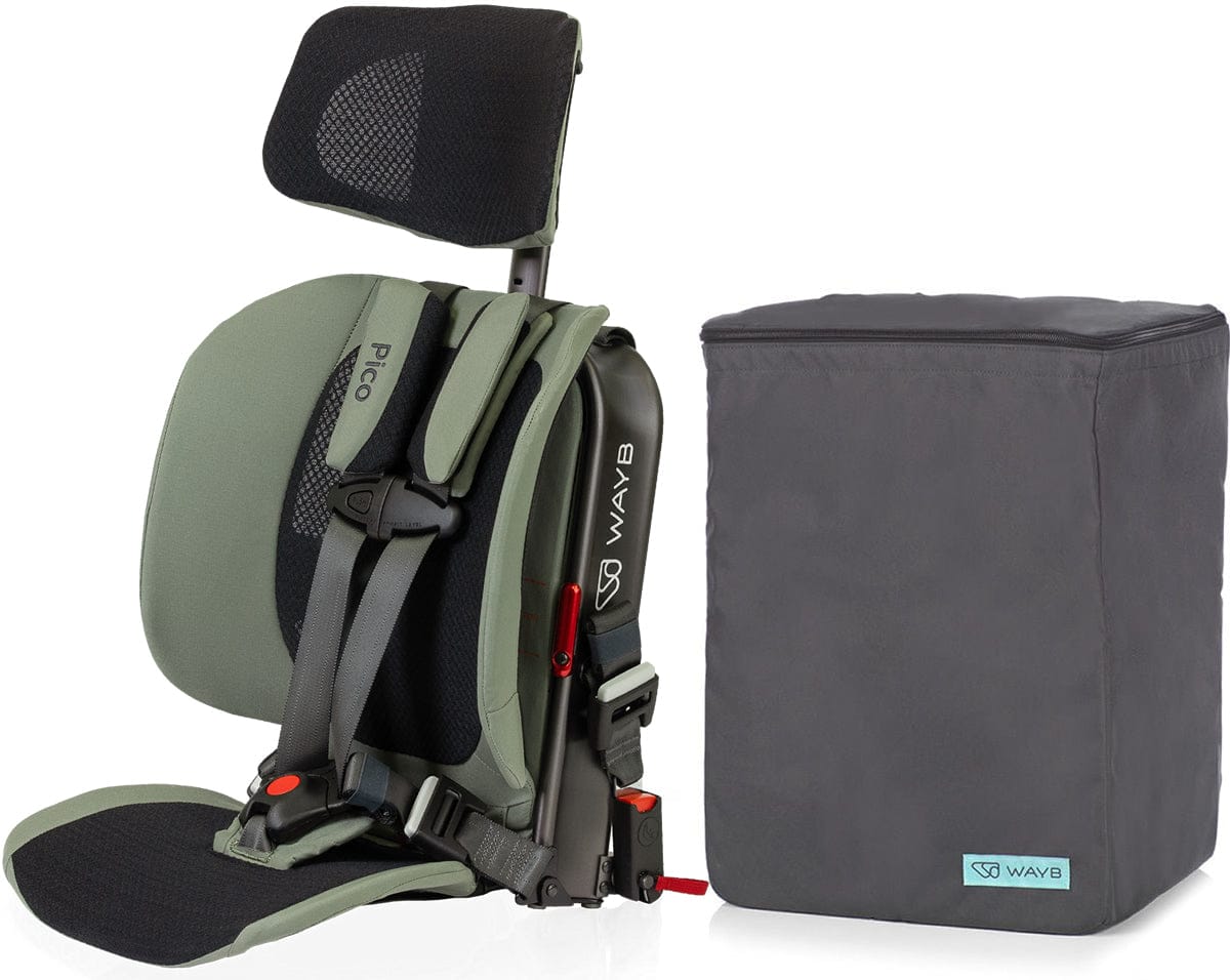 WAYB Pico Forward Facing Travel Car Seat + Travel Bag - Woodland (Albee Exclusive color, 2020 Model) - CSTPI-WL-002-BAG