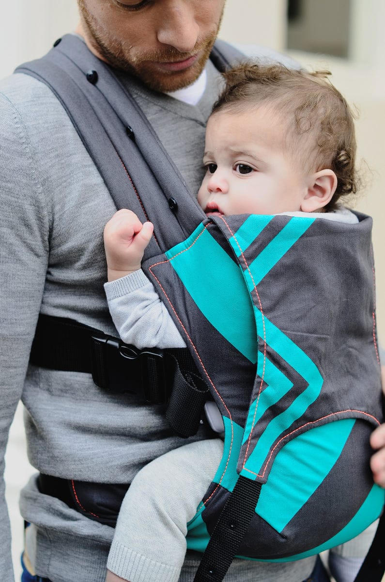 We Made Me Venture 2 in 1 Baby Carrier - Mint Grey Black Zigzag - 20113