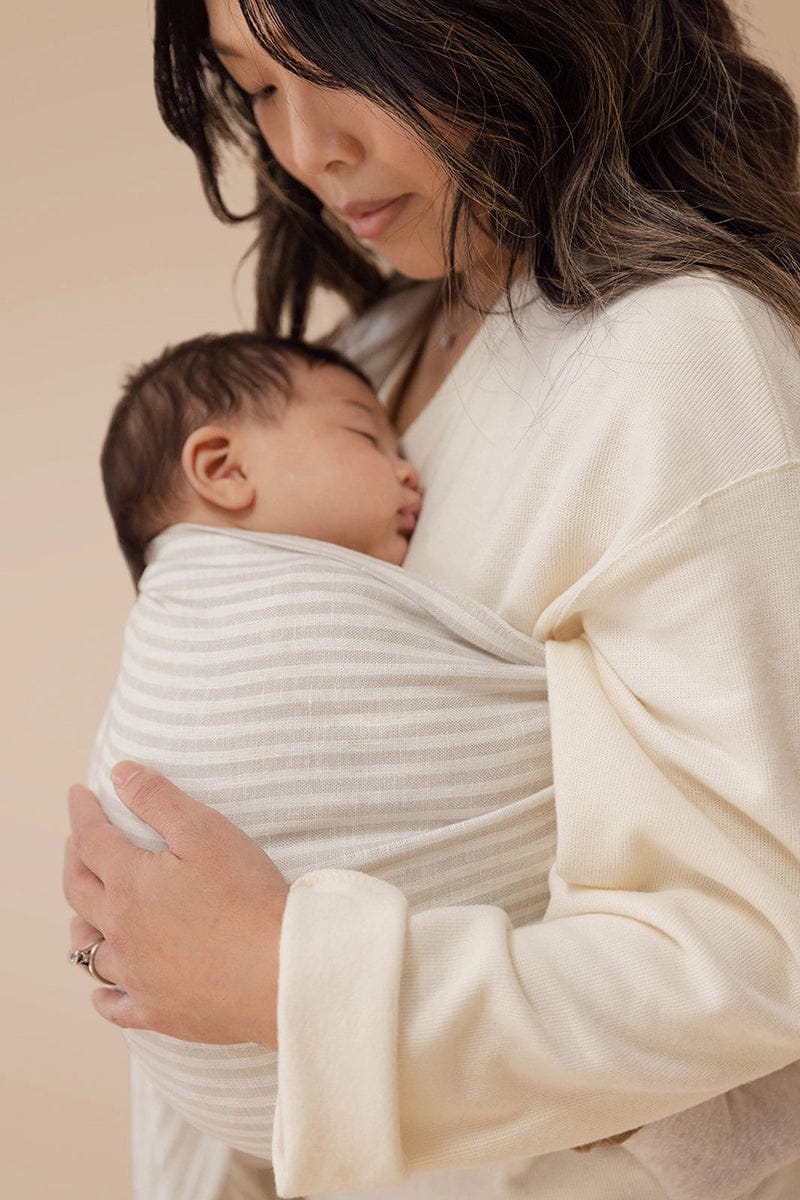 WildBird Linen Ring Sling, Standard (74") - Swan / Gold - RS-LPT-Swan-74G