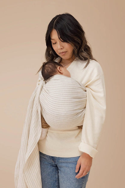 WildBird Linen Ring Sling, Standard (74") - Swan / Gold - RS-LPT-Swan-74G