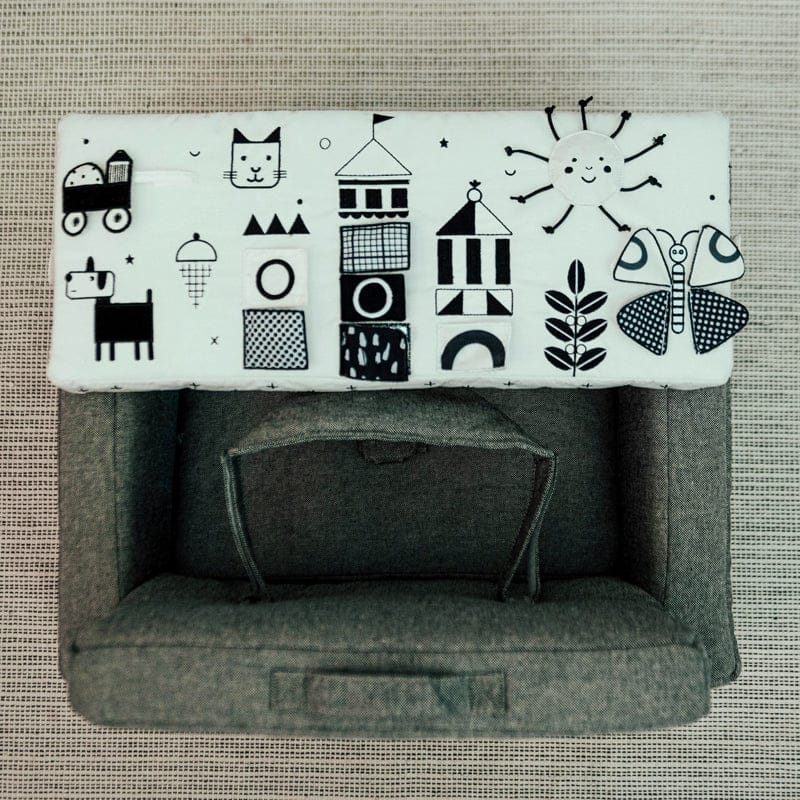 Wonder & Wise Happy Day Square Chair - Black & White - 1100402910
