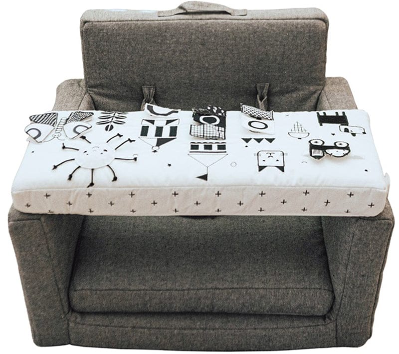 Wonder & Wise Happy Day Square Chair - Black & White - 1100402910