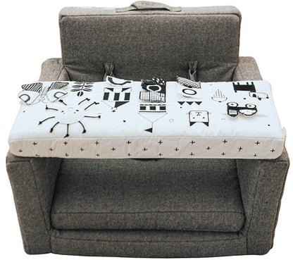 Wonder & Wise Happy Day Square Chair - Black & White - 1100402910