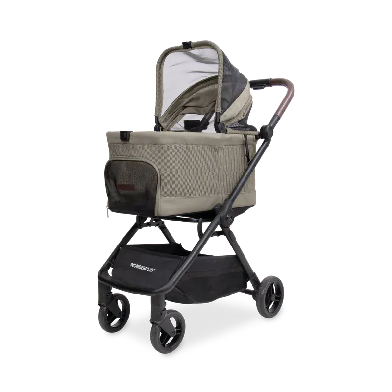 WonderFold Bella Pet Stroller - Dune - P20-BRN
