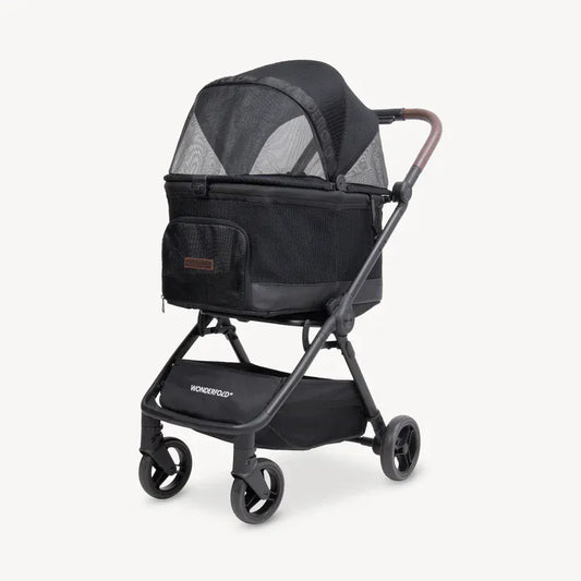 WonderFold Bella Pet Stroller - Graphite Black - P20-BLK