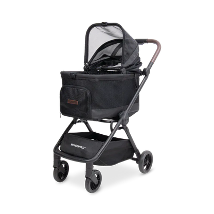 WonderFold Bella Pet Stroller - Graphite Black - P20-BLK