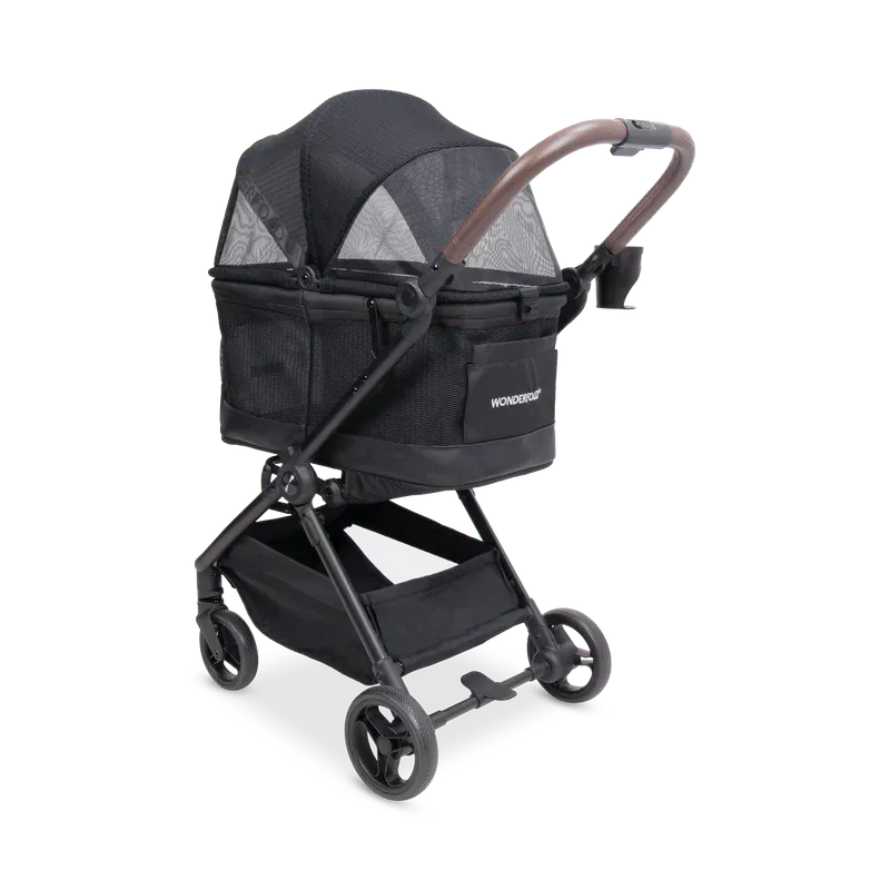WonderFold Bella Pet Stroller - Graphite Black - P20-BLK