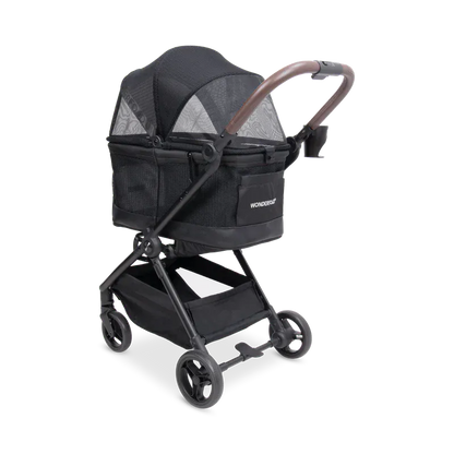 WonderFold Bella Pet Stroller - Graphite Black - P20-BLK