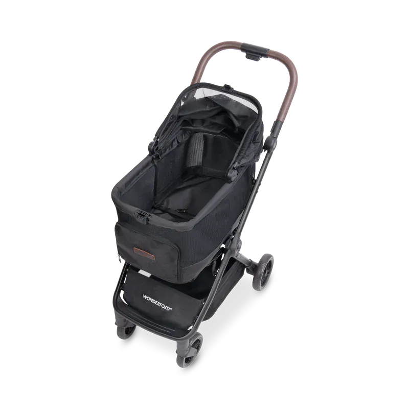 WonderFold Bella Pet Stroller - Graphite Black - P20-BLK