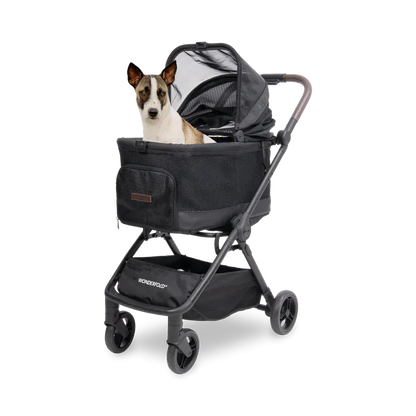 WonderFold Bella Pet Stroller - Graphite Black - P20-BLK