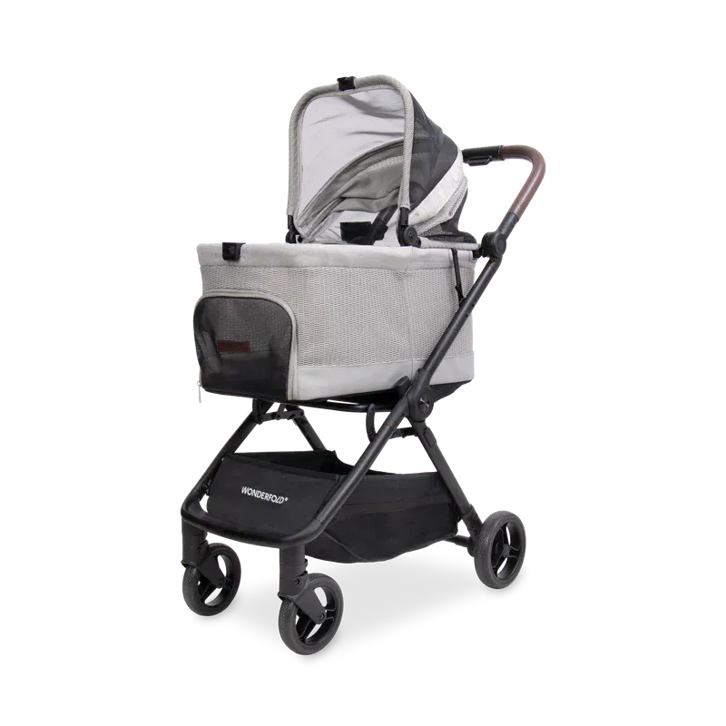 WonderFold Bella Pet Stroller - Light Gray - P20-GRY