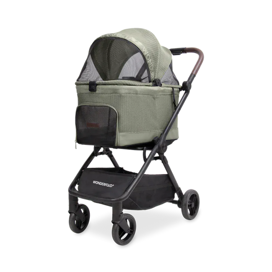 WonderFold Bella Pet Stroller - Moss - P20-GN