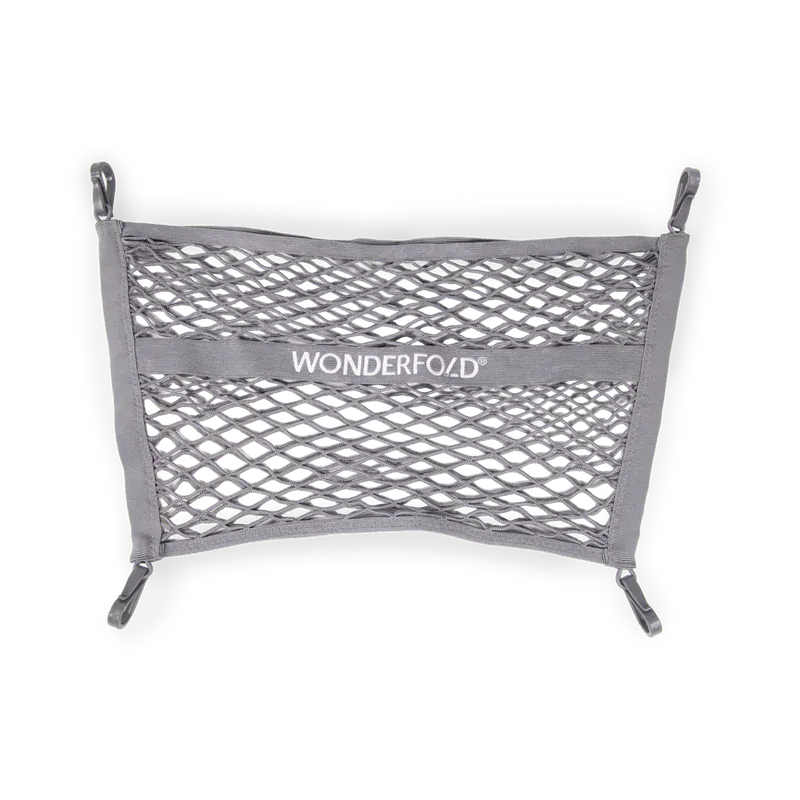 WonderFold grey mesh storage net with four attachment clips