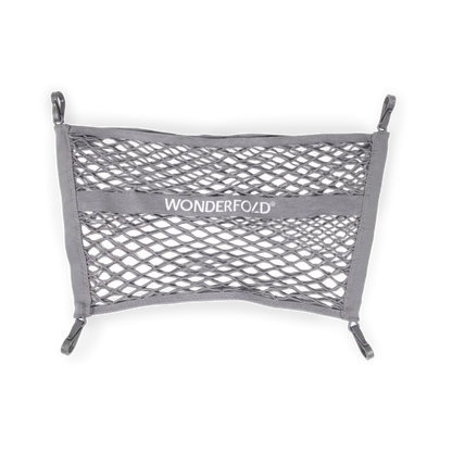 WonderFold grey mesh storage net with four attachment clips