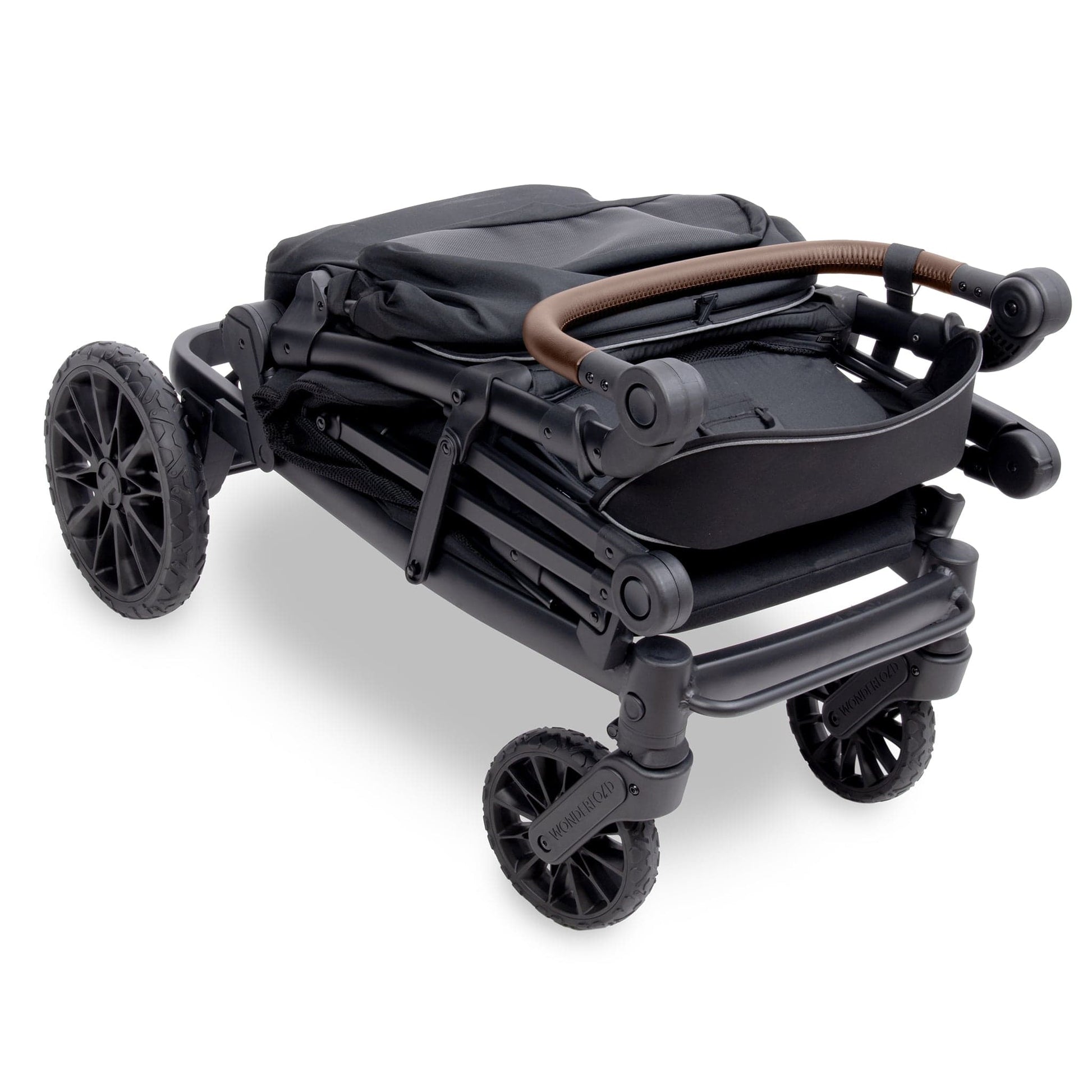 WonderFold L2 Double (2 Seater) Stroller Wagon - Black - L2-BLK