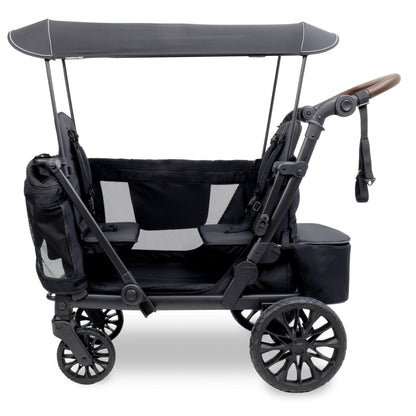 WonderFold L2 Double (2 Seater) Stroller Wagon - Black - L2-BLK
