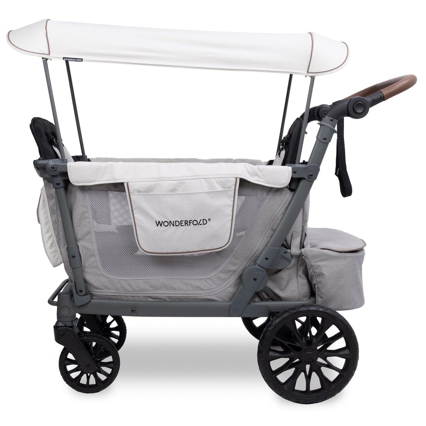 WonderFold L2 Double (2 Seater) Stroller Wagon - Gray - L2-GRY