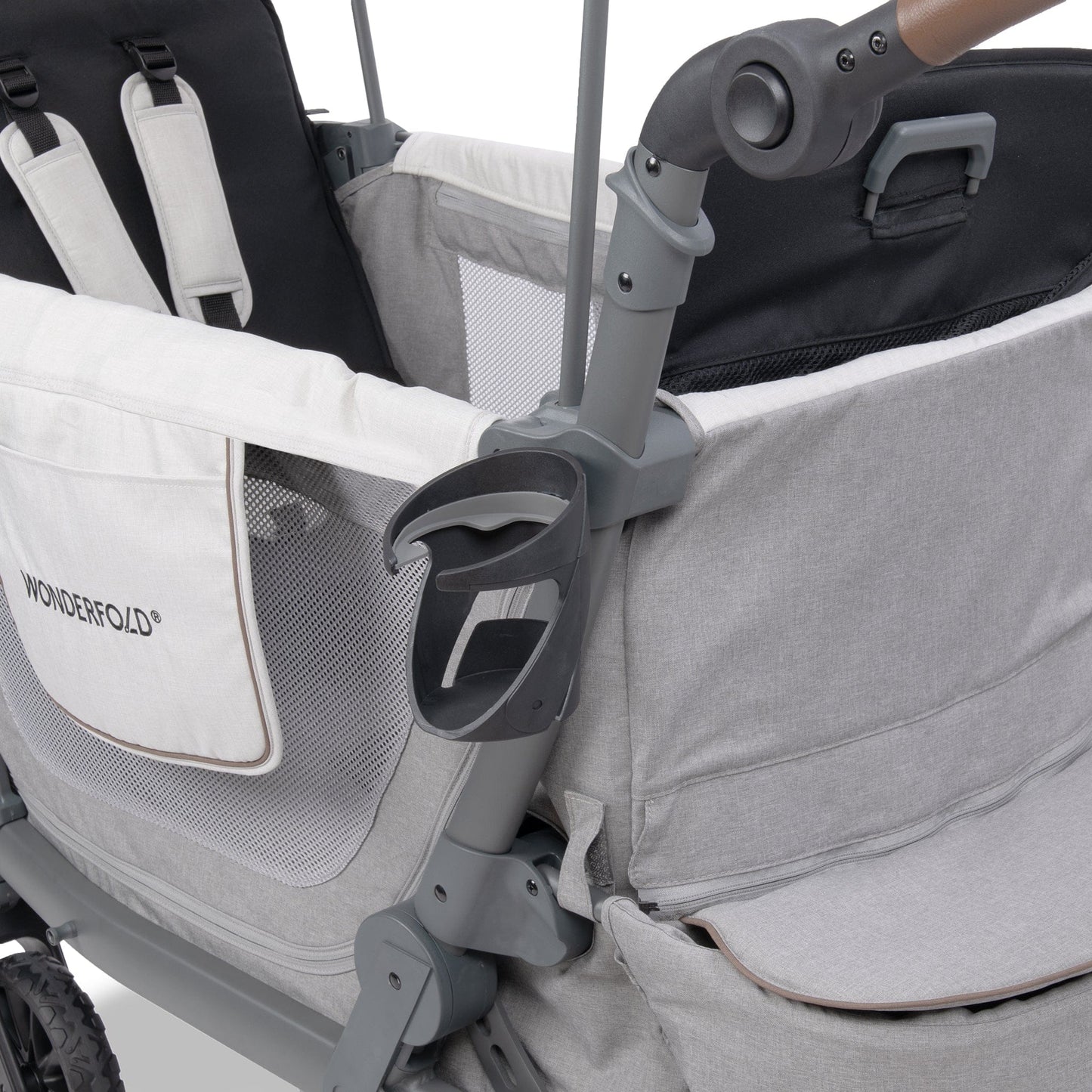 WonderFold L2 Double (2 Seater) Stroller Wagon - Gray - L2-GRY