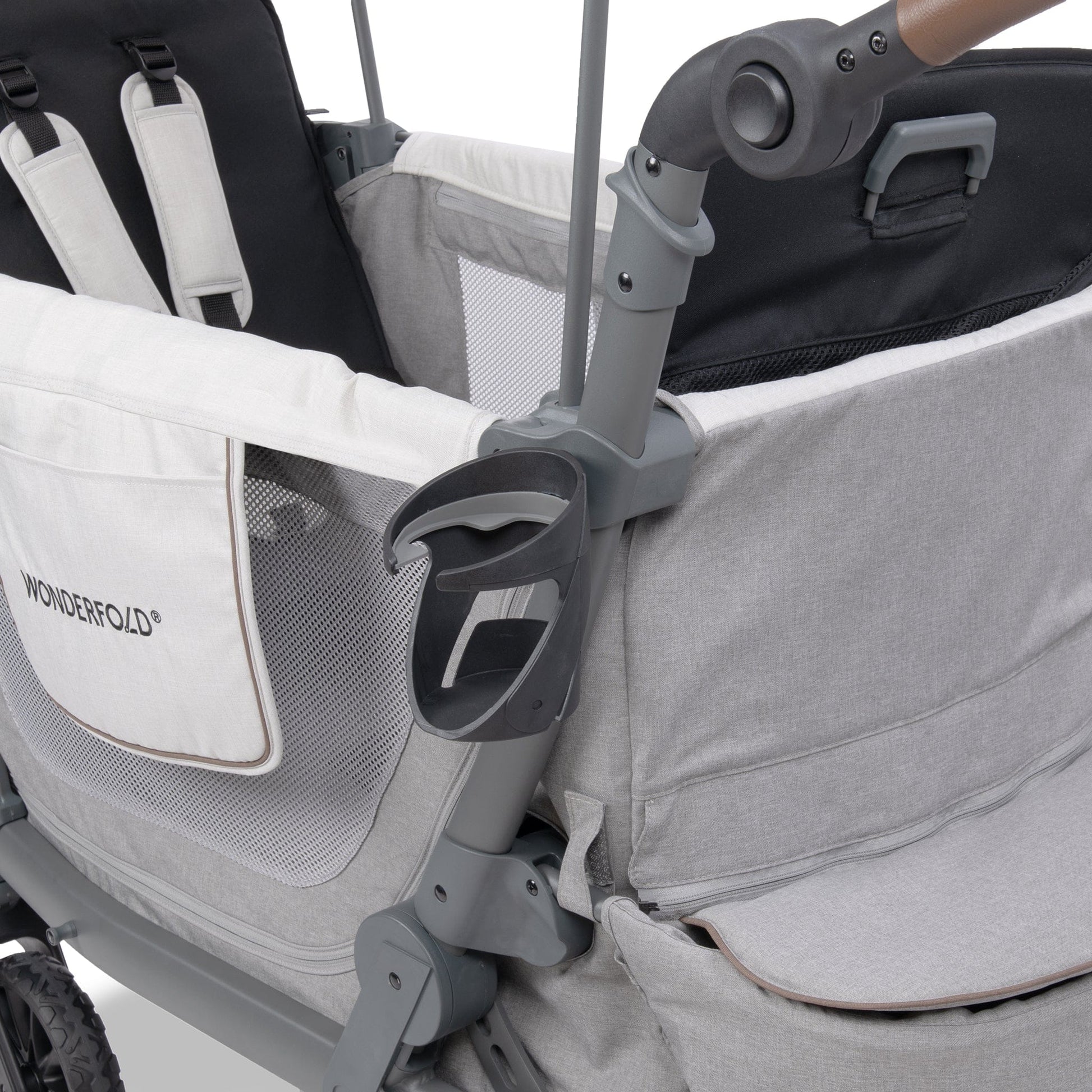 WonderFold L2 Double (2 Seater) Stroller Wagon - Gray - L2-GRY