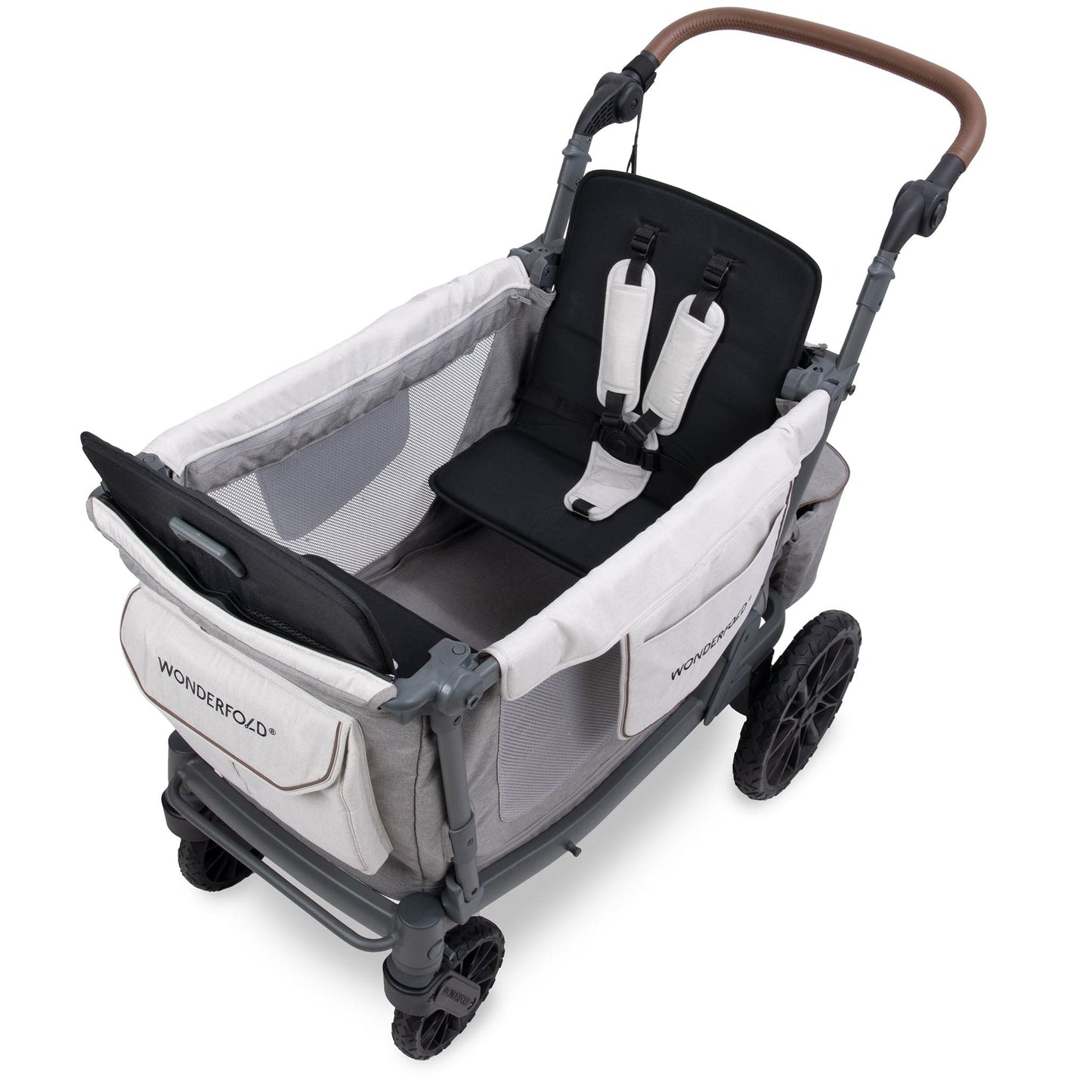 WonderFold L2 Double (2 Seater) Stroller Wagon - Gray - L2-GRY