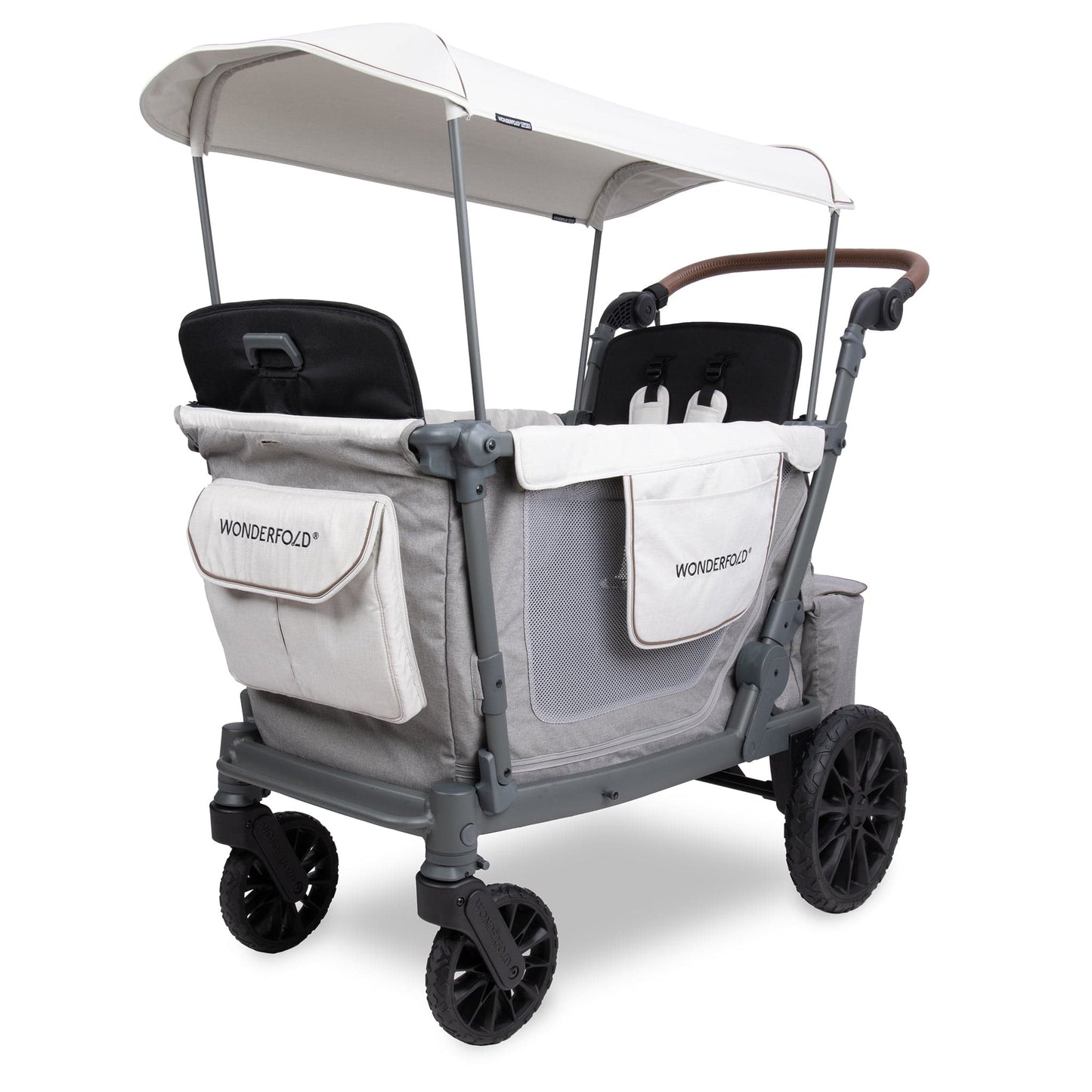 WonderFold L2 Double (2 Seater) Stroller Wagon - Gray - L2-GRY