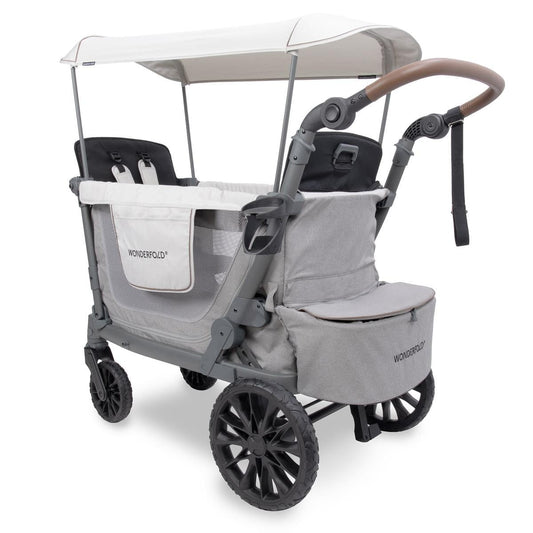 WonderFold L2 Double (2 Seater) Stroller Wagon - Gray - L2-GRY