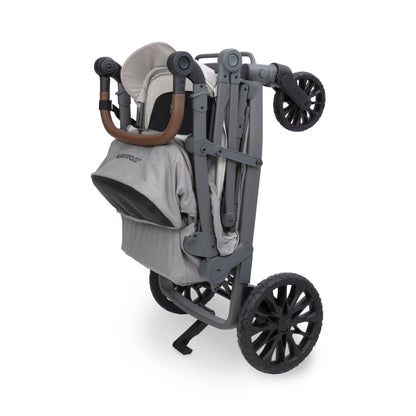 WonderFold stroller folded in a vertical position