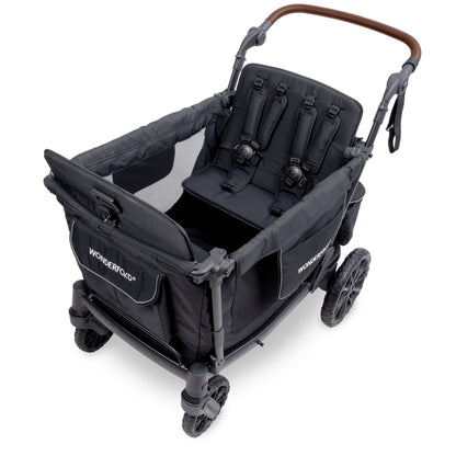 WonderFold L4 Quad (4 Seater) Stroller Wagon - Black - L4-BLK