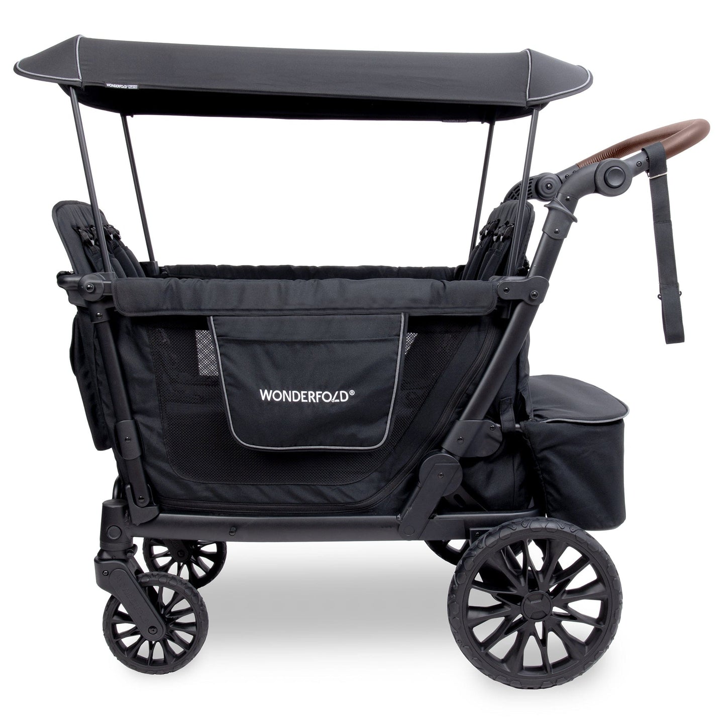 WonderFold L4 Quad (4 Seater) Stroller Wagon - Black - L4-BLK