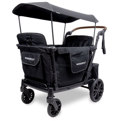 WonderFold L4 Quad (4 Seater) Stroller Wagon - Black - L4-BLK