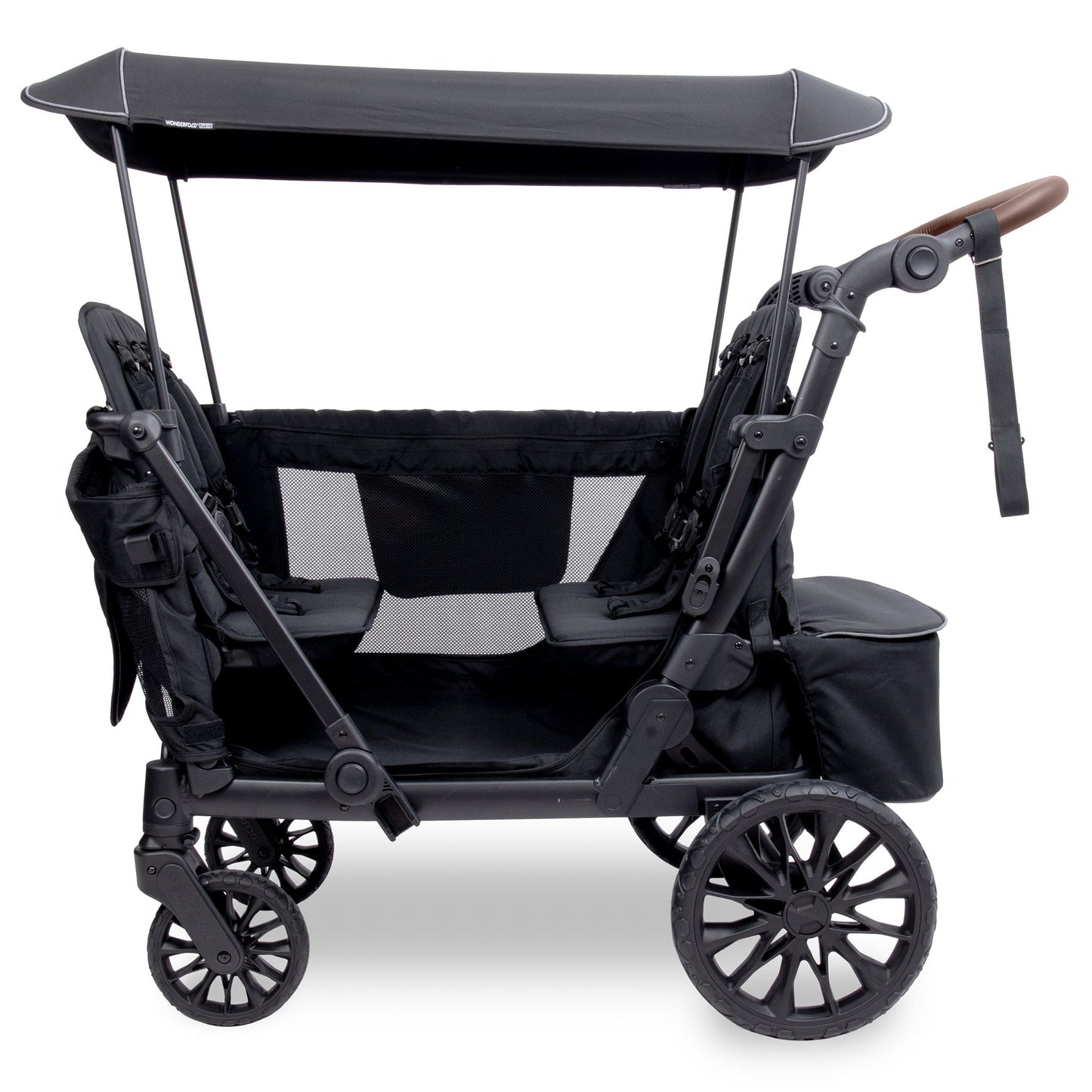 WonderFold L4 Quad (4 Seater) Stroller Wagon - Black - L4-BLK