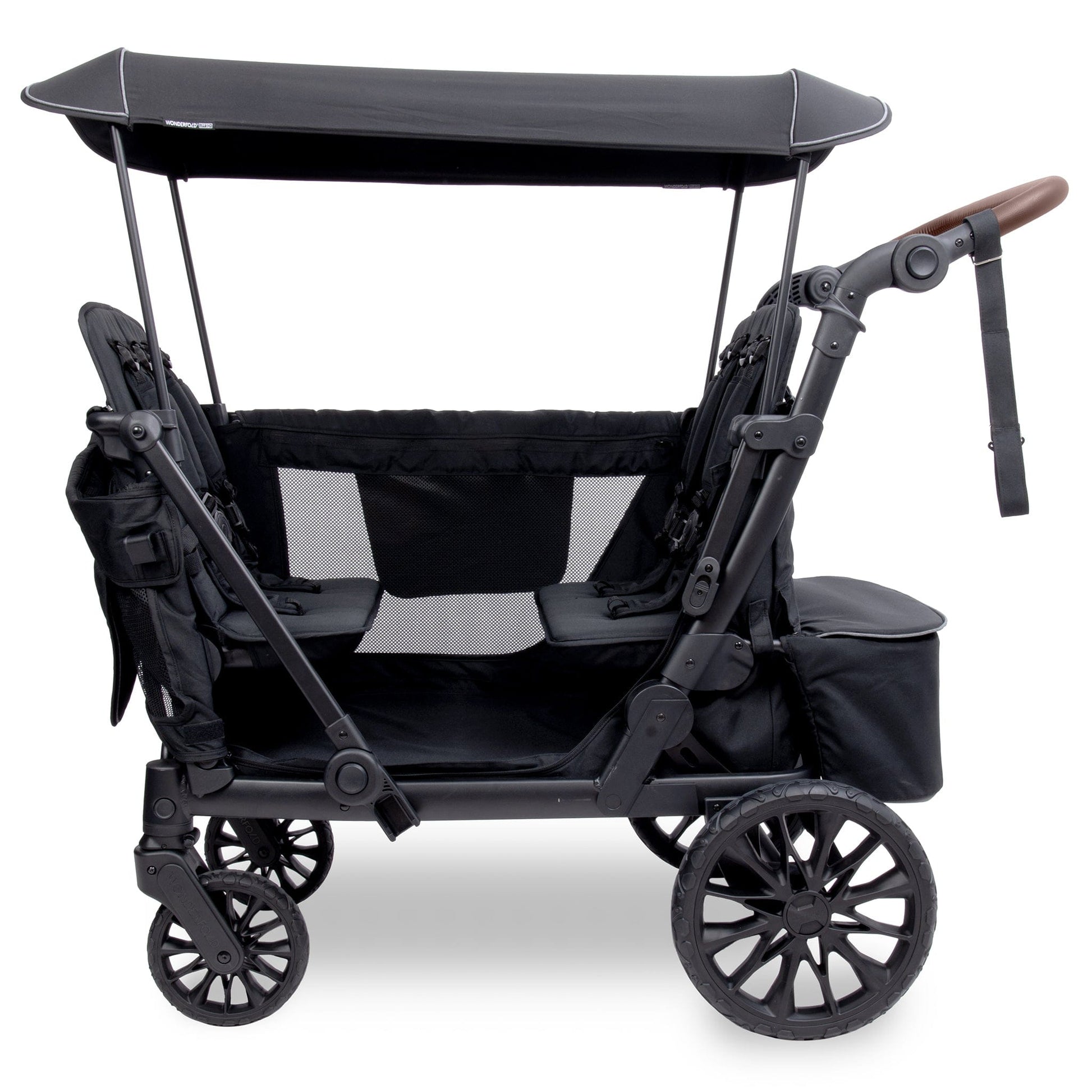 WonderFold L4 Quad (4 Seater) Stroller Wagon - Black - L4-BLK