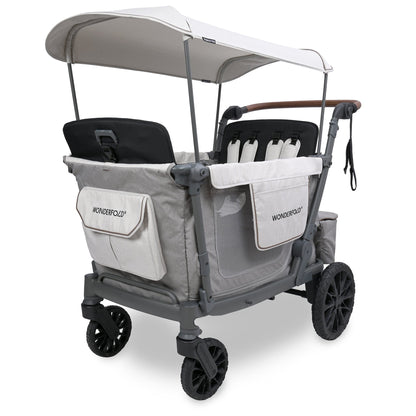 WonderFold L4 Quad (4 Seater) Stroller Wagon - Gray - L4-GRY