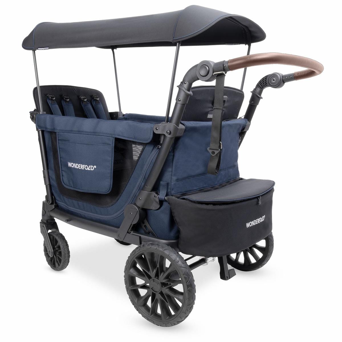 WonderFold L4 Quad (4 Seater) Stroller Wagon - Navy - L4-NVY