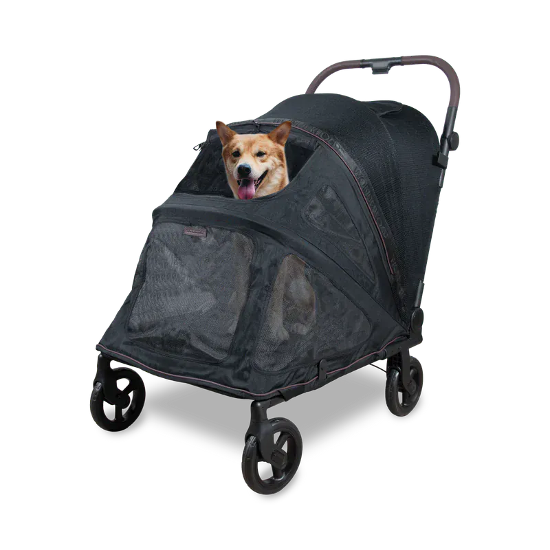 WonderFold Large Hudson Pet Stroller - Graphite Black - PFL-BLK