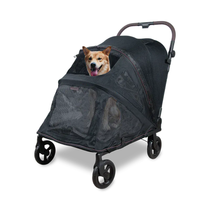 WonderFold Large Hudson Pet Stroller - Graphite Black - PFL-BLK