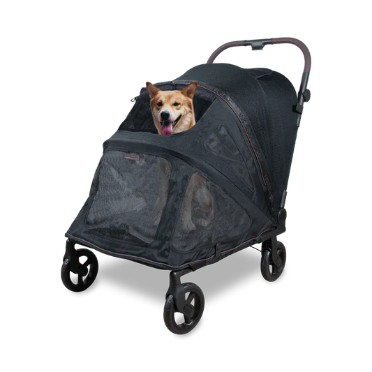WonderFold Large Hudson Pet Stroller - Graphite Black - PFL-BLK