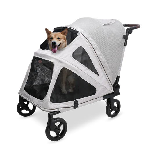 WonderFold Large Hudson Pet Stroller - Light Gray - PFL-GRY