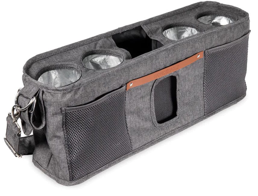 WonderFold Large Parent Console with 4 Insulated Cup Holders - Gray - PC04-GRY