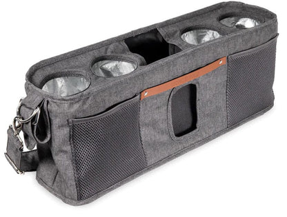 WonderFold Large Parent Console with 4 Insulated Cup Holders - Gray - PC04-GRY