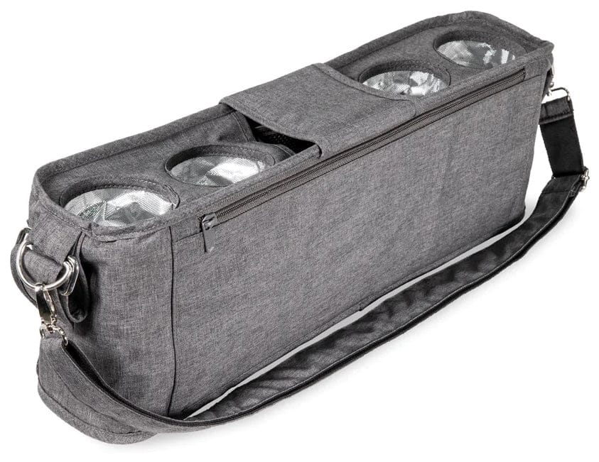 WonderFold Large Parent Console with 4 Insulated Cup Holders - Gray - PC04-GRY