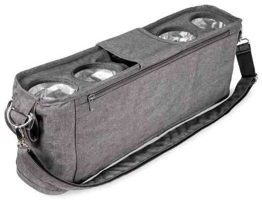 WonderFold Large Parent Console with 4 Insulated Cup Holders - Gray - PC04-GRY