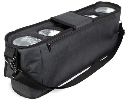 WonderFold Large Parent Console with 4 Insulated Cup Holders - Volcanic Black - PC04