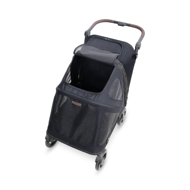 WonderFold Medium Hudson Pet Stroller - Graphite Black - PFM-BLK