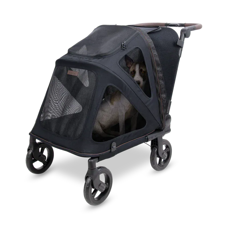 WonderFold Medium Hudson Pet Stroller - Graphite Black - PFM-BLK