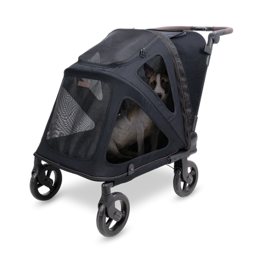 WonderFold Medium Hudson Pet Stroller - Graphite Black - PFM-BLK