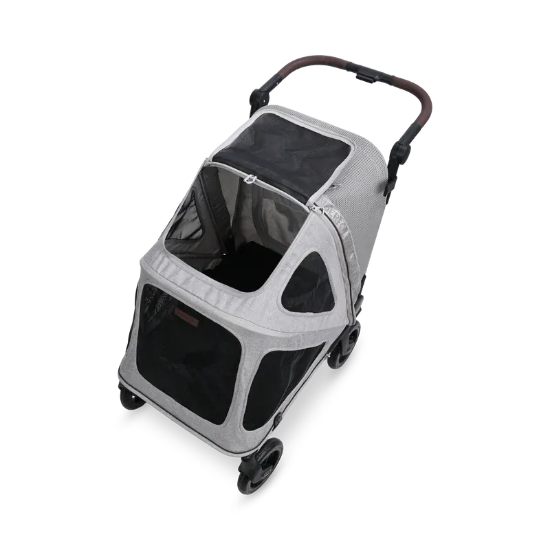 WonderFold Medium Hudson Pet Stroller - Light Gray - PFM-GRY